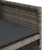 vidaXL 17-delige Tuinset met kussens poly rattan grijs