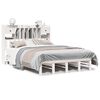 vidaXL Bed met boekenkast zonder matras grenenhout wit 140x190 cm