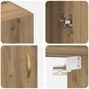 vidaXL Wandkast Artisan Eiken 69,5 x 34 x 90 cm Bewerkt hout