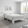 vidaXL Bedframe met hoofdbord massief grenenhout wit 140x200 cm