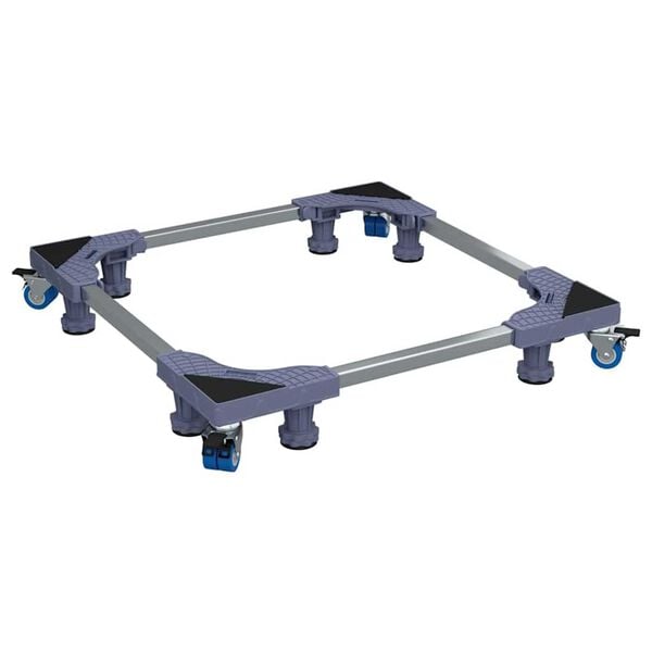 vidaXL Wasmachinebasis Grijs 66 x 66 x 12 cm Roestvrij staal