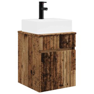 vidaXL Wandgemonteerde wastafel Oud hout 39 x 41 x 62,5 cm