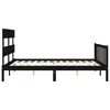 vidaXL Bedframe met hoofdbord massief hout zwart