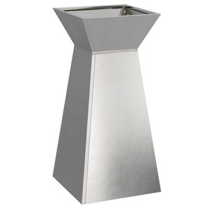 vidaXL Pilaar Plantenbak zilver 35 x 35 x 73 cm Roestvrij staal