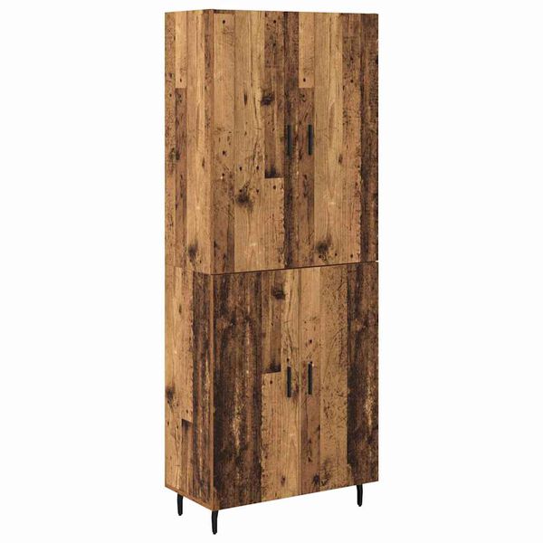 vidaXL Hoge kast 2 pcs Oud Hout Bewerkt hout
