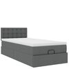vidaXL Ottoman bed met matras 90x190cm stof donkergrijs