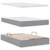 vidaXL Opbergbed met matras Lichtgrijs 120 x 200 cm Bewerkt hout