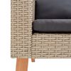 vidaXL 5-delige Loungeset met kussens poly rattan beige