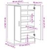 vidaXL Schoenenkast 60x35x92 cm bewerkt hout grijs sonoma eikenkleurig