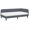vidaXL Hoekbedframe Donkergrijs 90 x 200 cm Fluweel