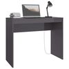 vidaXL Bureau 90x40x72 cm bewerkt hout hoogglans grijs