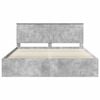 vidaXL Bedframe met hoofdeinde Beton 180 x 200 cm Massief grenenhout