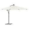 vidaXL Parasol met stalen paal 290x290x238 cm wit