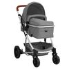 vidaXL Kinderwagen 2-in-1 aluminium lichtgrijs