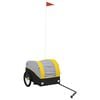 vidaXL Fietstrailer 30 kg ijzer zwart en geel