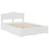 vidaXL Bedframe met hoofdeinde met lade Wit 150 x 200 cm Bewerkt hout