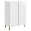 vidaXL Dressoir Hoogglans Wit 66 x 34,5 x 90 cm Bewerkt hout