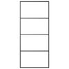 vidaXL Schuifdeur 90x205 cm aluminium en ESG-glas zwart