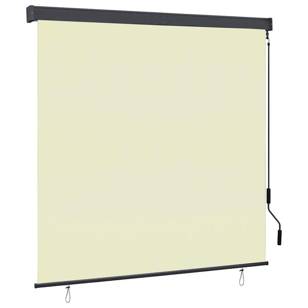 vidaXL Rolgordijn voor buiten 160x250 cm crème