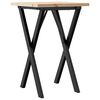 vidaXL Eettafel X-frame 50x50x75,5 cm massief grenenhout en staal