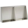 vidaXL Keerwand 2 st 40 x 12 x 40 cm Roestvrij staal zilver
