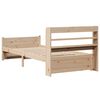 vidaXL Bedframe met hoofdbord massief grenenhout 75x190 cm