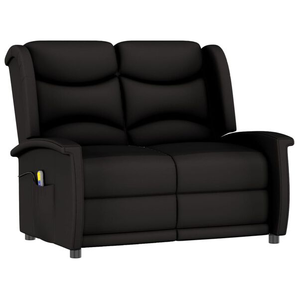 vidaXL Massagestoel 2-zits verstelbaar microvezelstof zwart