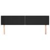 vidaXL Hoofdbord met randen 163x16x78/88 cm kunstleer zwart