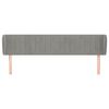 vidaXL Hoofdbord met randen 163x23x78/88 cm fluweel lichtgrijs