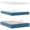 vidaXL Opslag bed met matras Donkerblauw 140 x 200 cm Fluweel