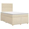 vidaXL Boxspringbed met matras Cr&egrave;mekleurig 120 x 190 cm Stof