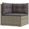 vidaXL 11-delige Loungeset met kussens poly rattan grijs