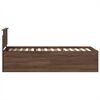 vidaXL Bedframe met hoofdeinde Bruin Eiken 75 x 190 cm Bewerkt hout