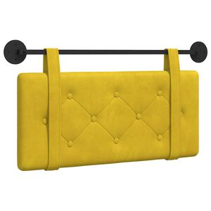 vidaXL Hangend hoofdbord Geel Fluweel
