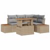 vidaXL Tuin Sofa Set 5 st Beige Poly riet