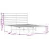 vidaXL Bedframe met hoofdbord metaal zwart 140x190 cm