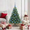 vidaXL Kunstkerstboom met 150 LED met standaard Groen 120 cm PE en PVC