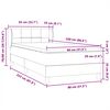 vidaXL Boxspring met matras fluweel roze 80x220 cm