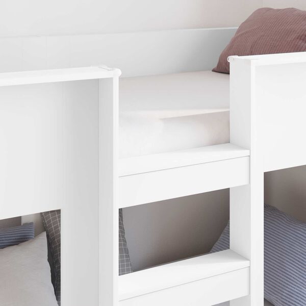 vidaXL Bunk Bed voor Kinderen Wit 75 x 190 cm Bewerkt hout