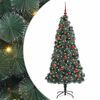 vidaXL Kunstmatige Voorverlichte Kerstboom met Ballenset Groen 150 cm