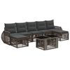vidaXL Tuinbankenset 8 st Grijs en Donkergrijs poly rattan