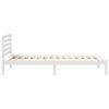 vidaXL Bedframe met hoofdeinde Wit 80 x 210 cm Massief grenenhout