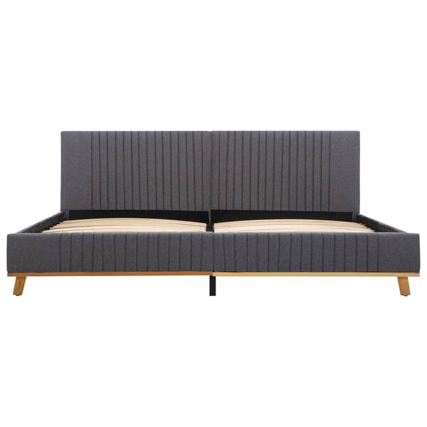 vidaXL Bedframe stof lichtgrijs 160x200 cm