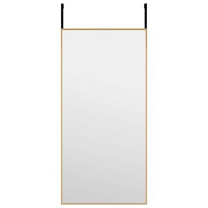 vidaXL Deurspiegel 30x60 cm glas en aluminium goudkleurig
