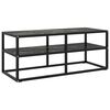 vidaXL Tv-meubel met zwart marmerglas 100x40x40 cm zwart