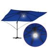 vidaXL Parasol Azurblauw 351 x 250 x 253 cm Polyester en Aluminium