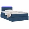 vidaXL Opbergbed met LED met matras met LED Blauw 120 x 200 cm Stof