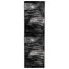 vidaXL Tapijtloper FLORNES Geweven Zwart Penseelstreken 67 x 200 cm PP