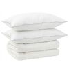 vidaXL Dekbed en Kussen Set 3 st 200 x 200 cm 4 seizoenen 300 GSM Wol