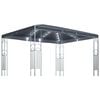 vidaXL Prieel met LED-lichtslinger 400x300 cm antracietkleurig
